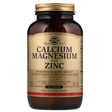Solgar Calcium Magnesium plus Zinc (Кальций магний плюс цинк) 250 таблеток.