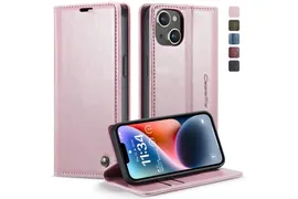 Кожаный чехол для iPhone 14 Plus MyPads с визитницей